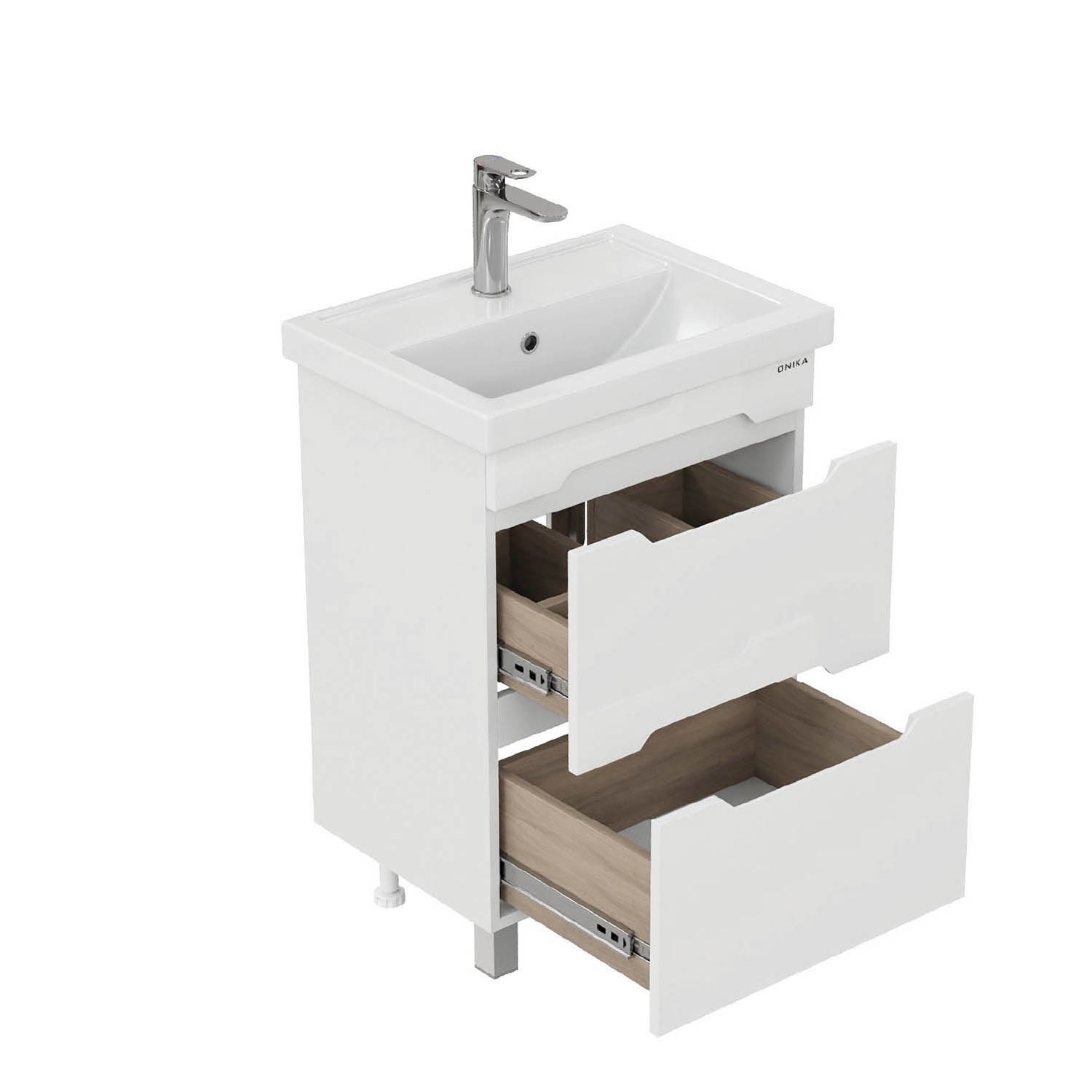 Тумба под раковину Оника Айленд 60, напольная, цвет белый - фото 1