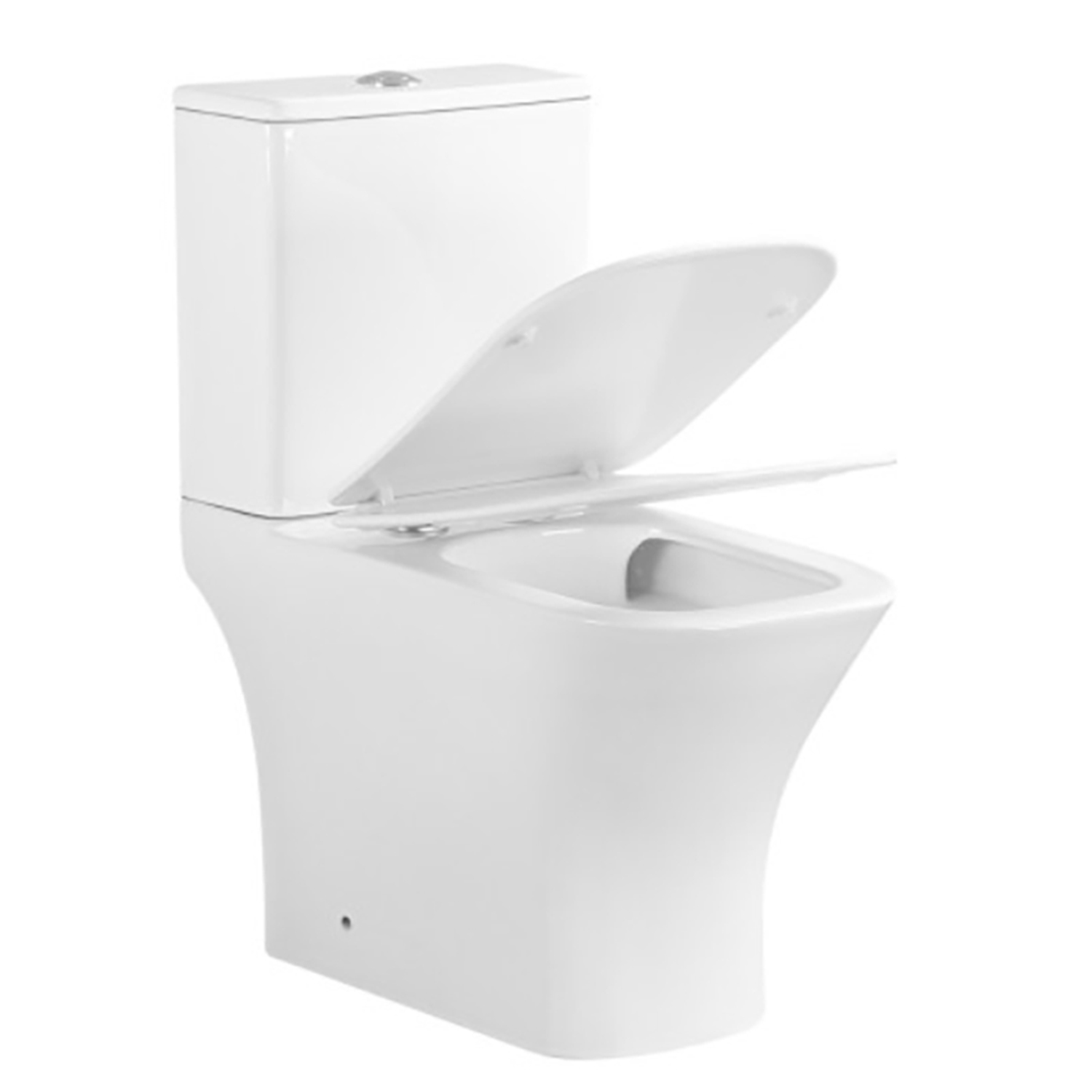 Унитаз Joki Verna T JK0812037 напольный, безободковый, смыв Торнадо, с сиденьем микролифт, цвет белый - фото 1