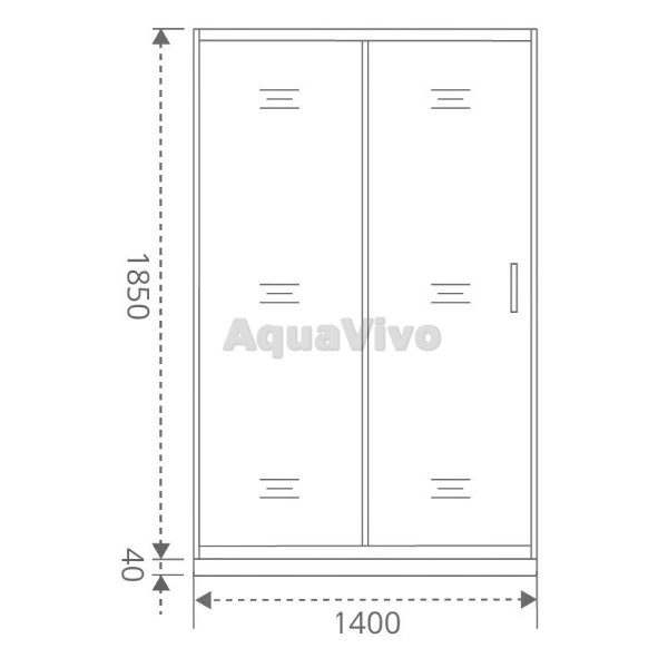 Душевая дверь Good Door Jazze WTW-140-B-BR 140, стекло тонированное, профиль бронза - фото 1