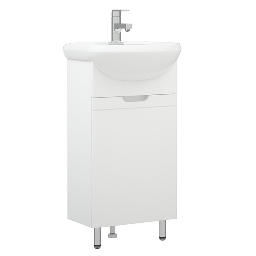 Тумба под раковину Corozo Лея 45, цвет белый - фото 1