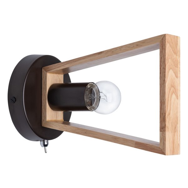 Бра Arte Lamp Brussels A8030AP-1BK, арматура черная / коричневая, 12х15 см