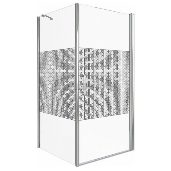 Душевой уголок Good Door Fantasy CR-90-F-CH 90х90, рисунок фэнтази, профиль хром