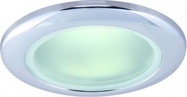 Точечный светильник Arte Lamp Aqua A2024PL-1CC, арматура хром, плафон стекло белое, 9х9 см