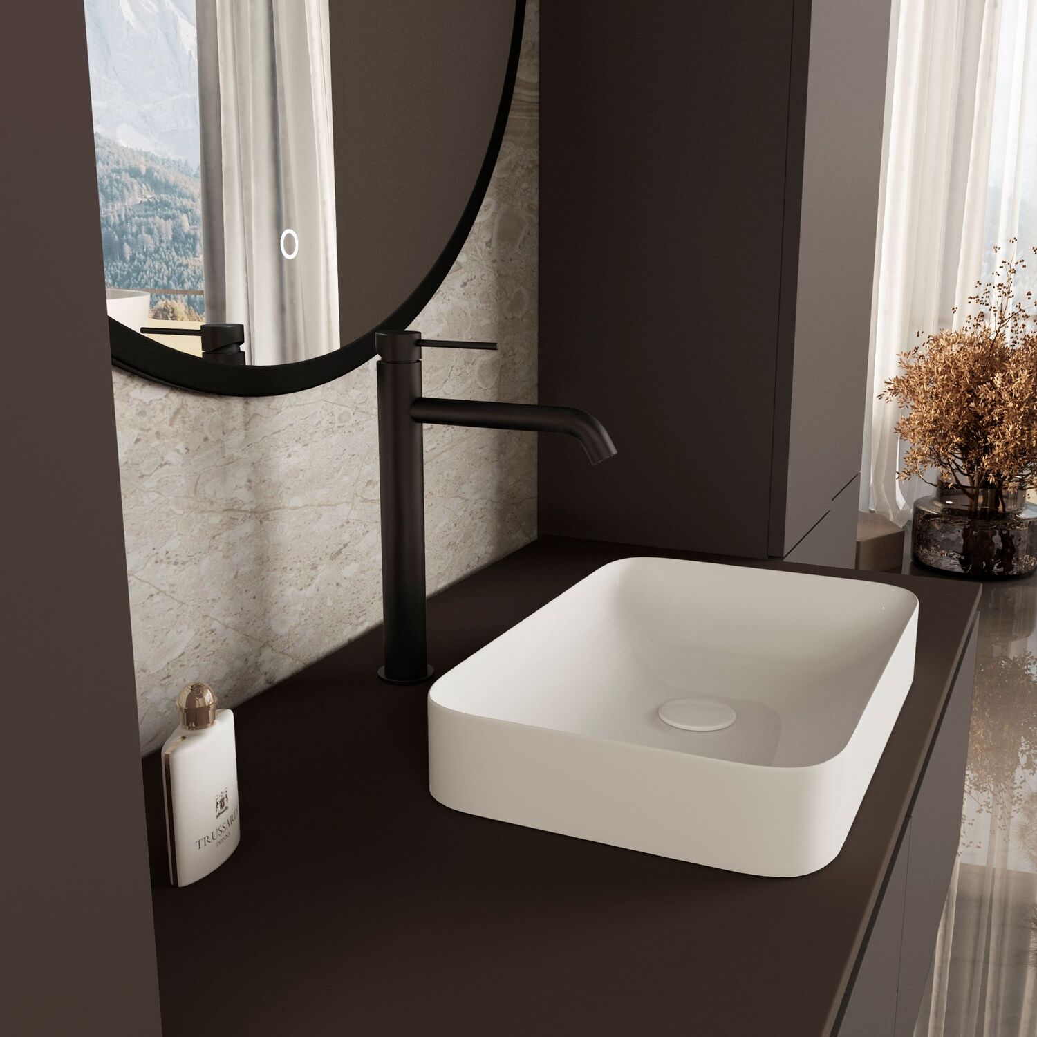 Смеситель Vincea City VBF-2C2MB для раковины, цвет черный - фото 1