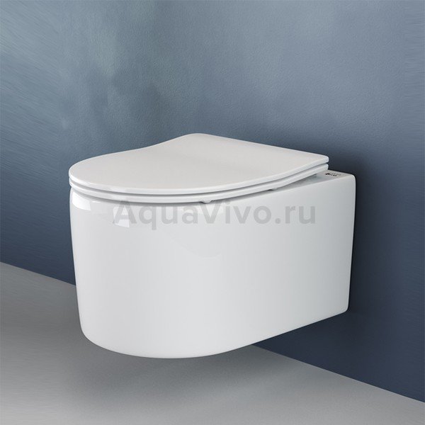 Унитаз Ceramica Nova Moments CN3003 подвесной, безободковый, с сиденьем микролифт - фото 1