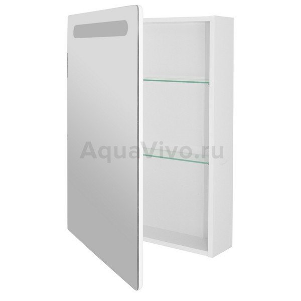 Шкаф-зеркало Mixline Стив 60x80, с подсветкой, левый, цвет белый - фото 1