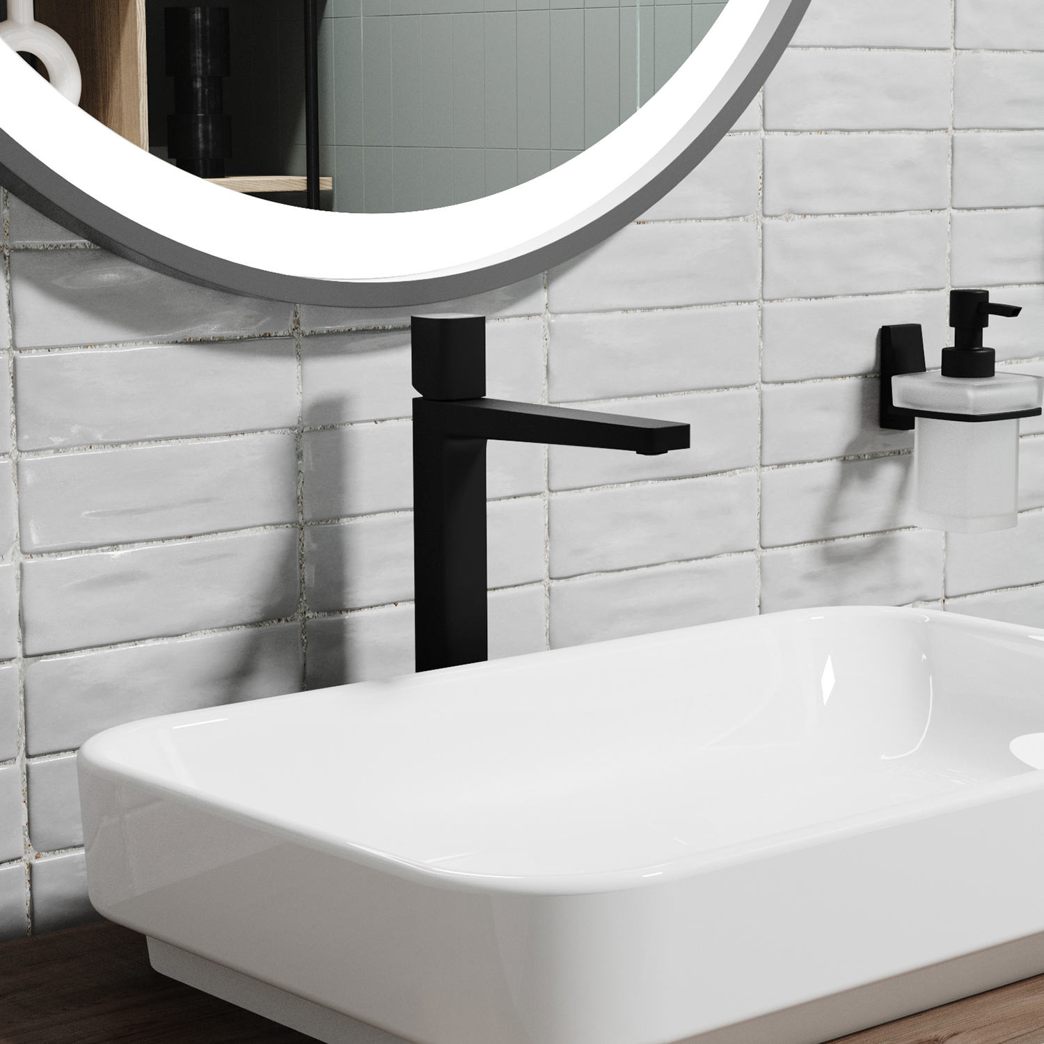 Смеситель WasserKRAFT Nuthe 9103H для раковины, цвет черный - фото 1