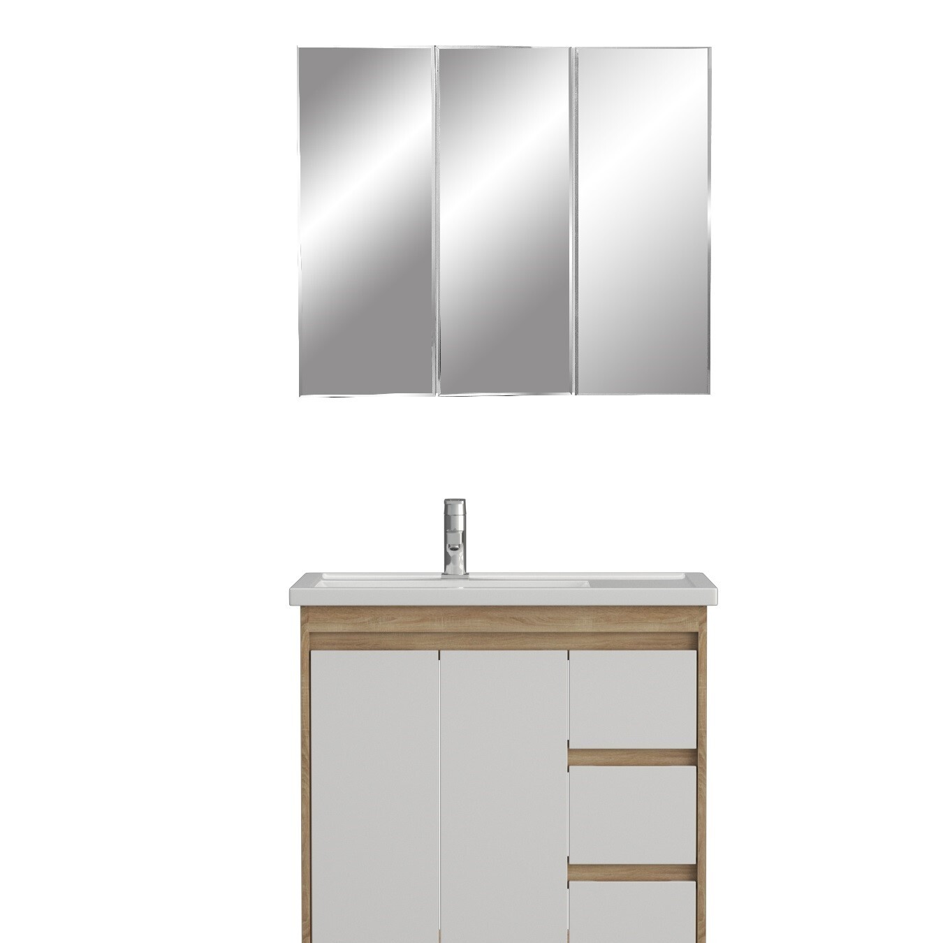 Мебель для ванной Corozo Остин 80, цвет дуб сонома