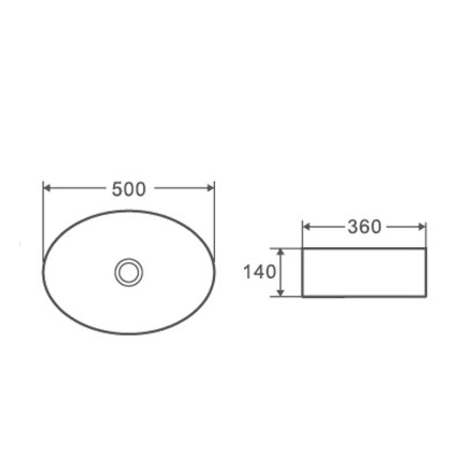 Раковина D&K Matrix DT1390316 накладная, 50x36 см, цвет белый глянцевый