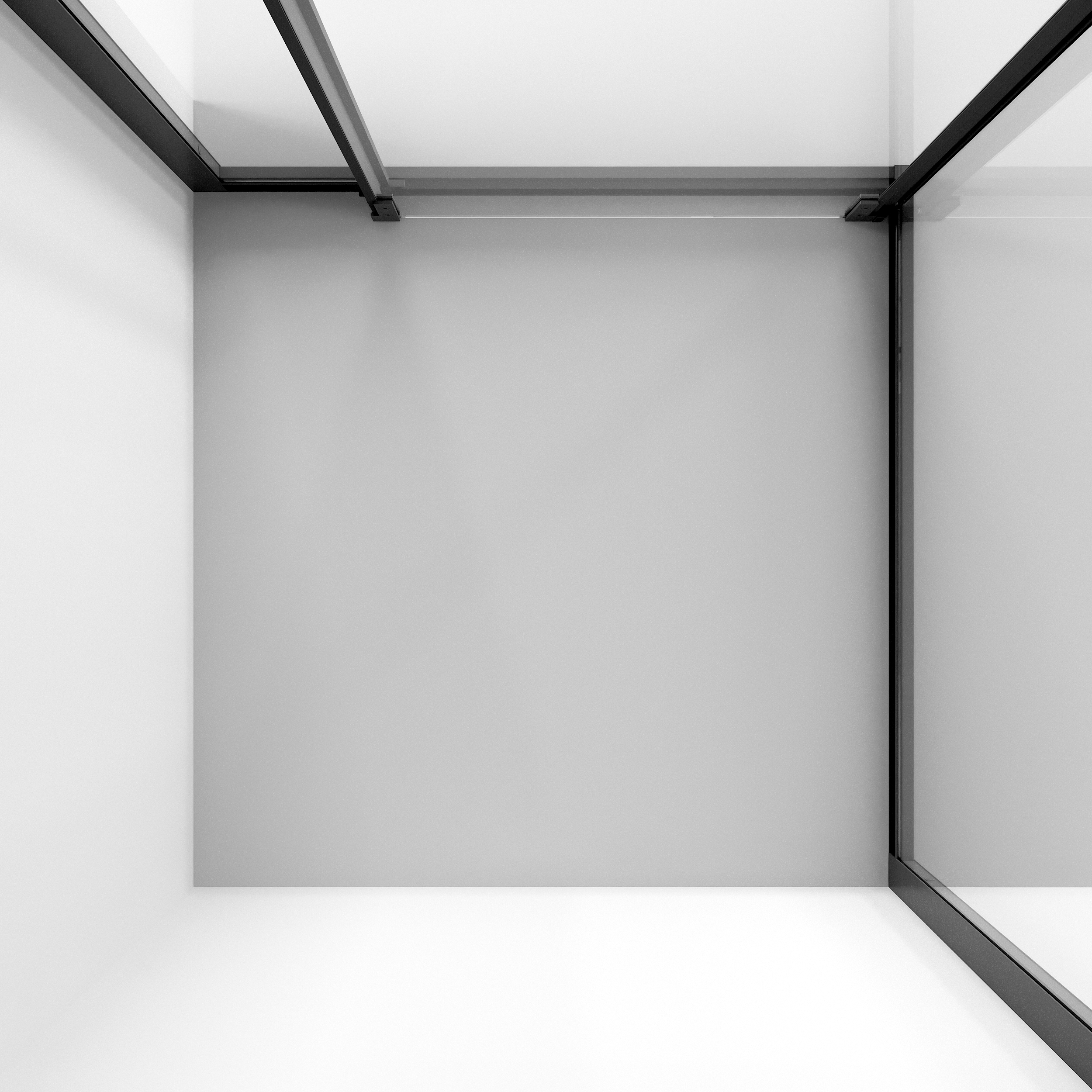 Душевой уголок Niagara Nova NG-6833-34 Black 90x90, стекло прозрачное, профиль черный матовый
