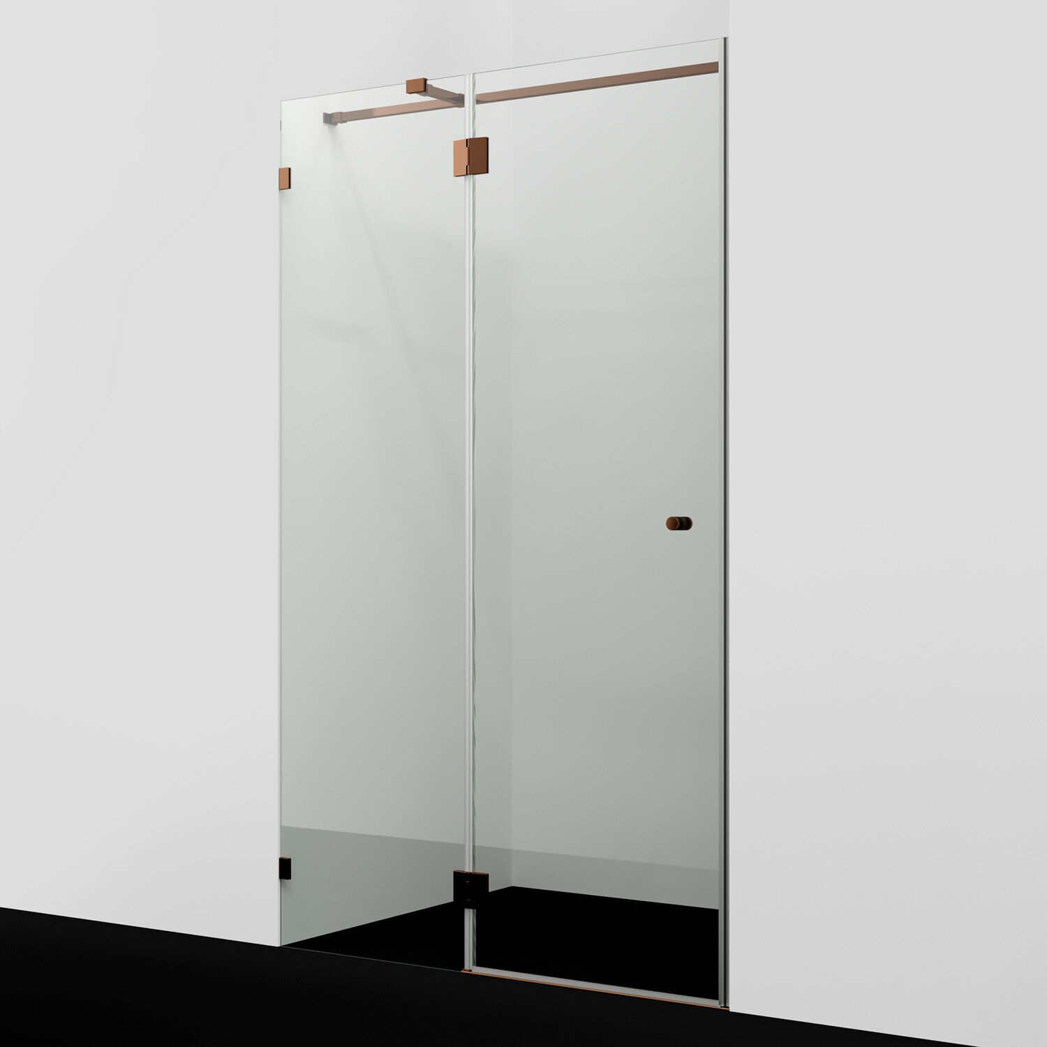 Душевая дверь WasserKRAFT Paar 88H05 120x200, стекло прозрачное, профиль розовое золото