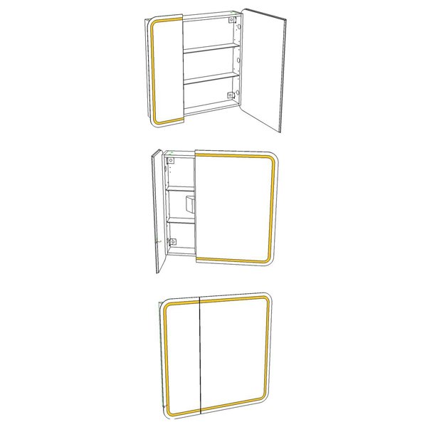 Мебель для ванной Corozo Алабама Z2 80, подвесная, цвет белый