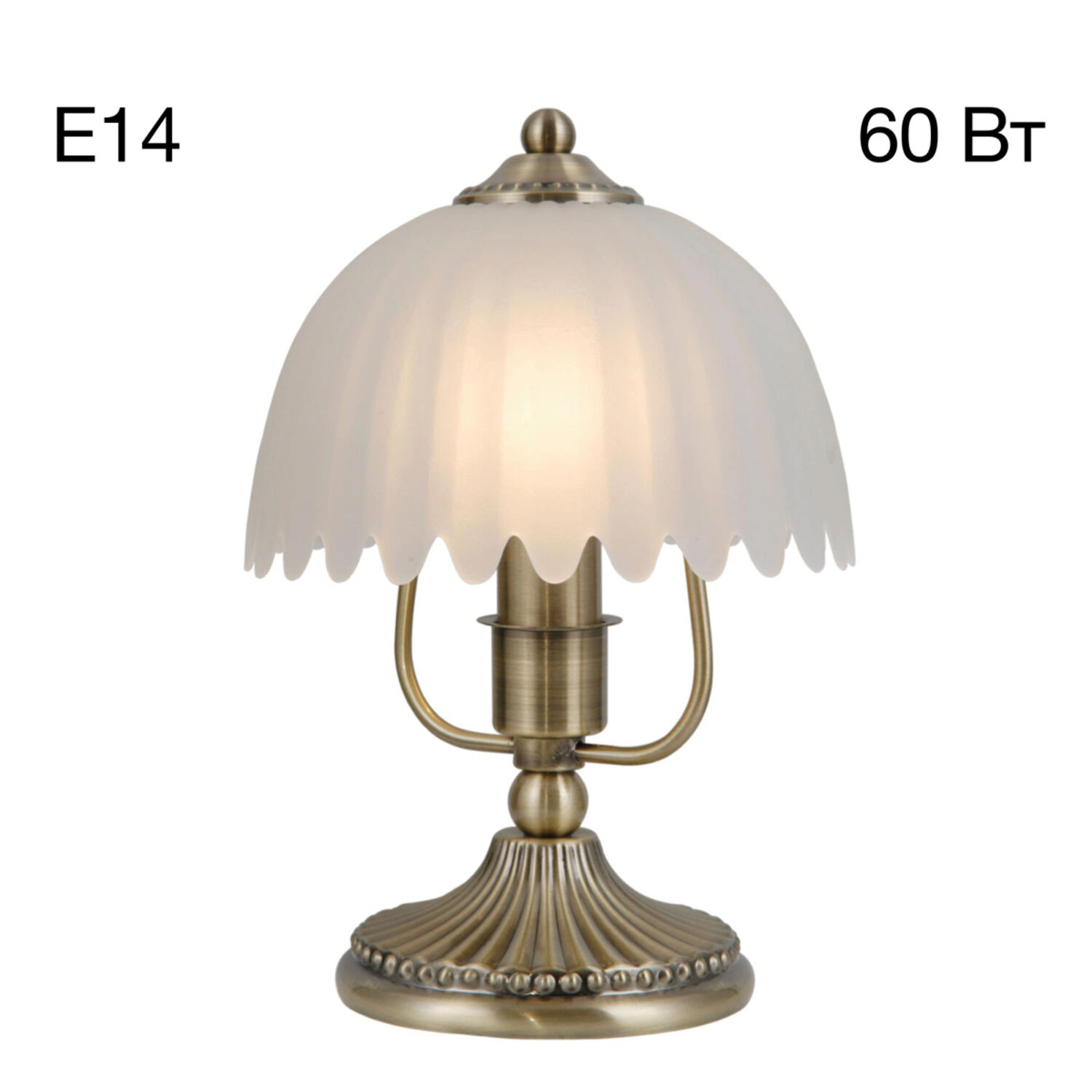 Настольный светильник Citilux Севилья CL414813, арматура бронза, плафоны стекло белое