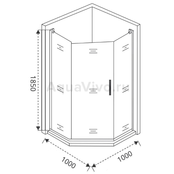 Душевой уголок Good Door Mokka PNT-100-C-WE 100х100, стекло прозрачное, профиль белый магнитный