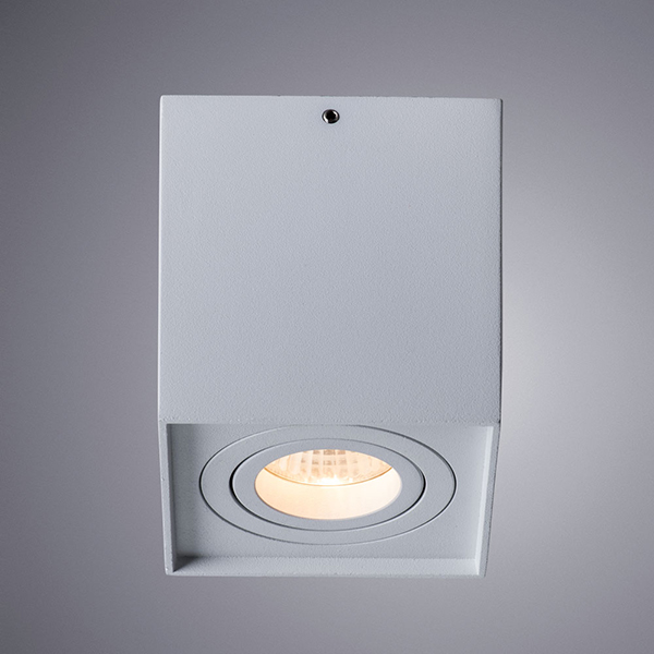 Точечный светильник Arte Lamp Factor A5544PL-1WH, арматура белая, плафон металл белый, 10х10 см - фото 1
