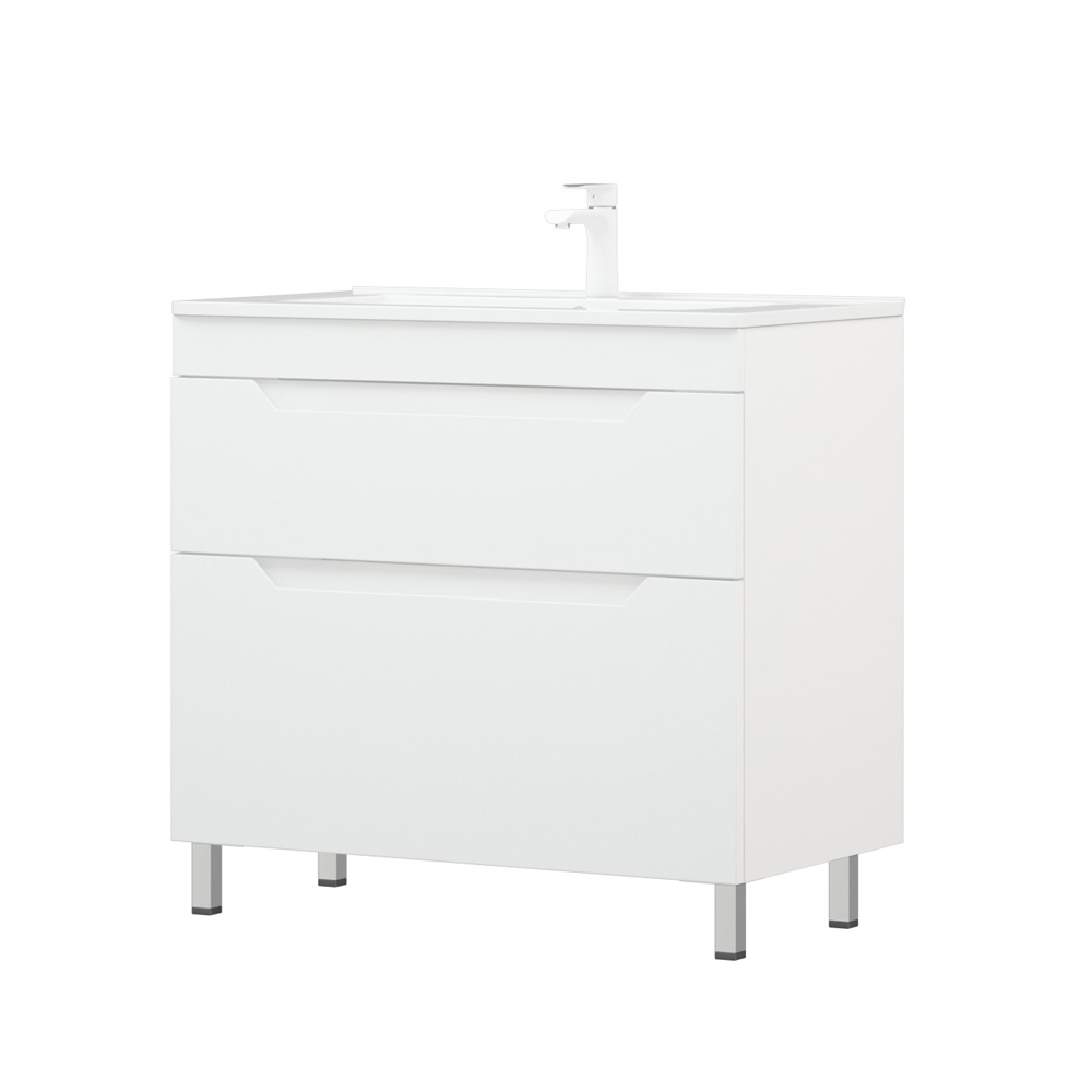 Мебель для ванной Corozo Юта 85, напольная, цвет белый - фото 1