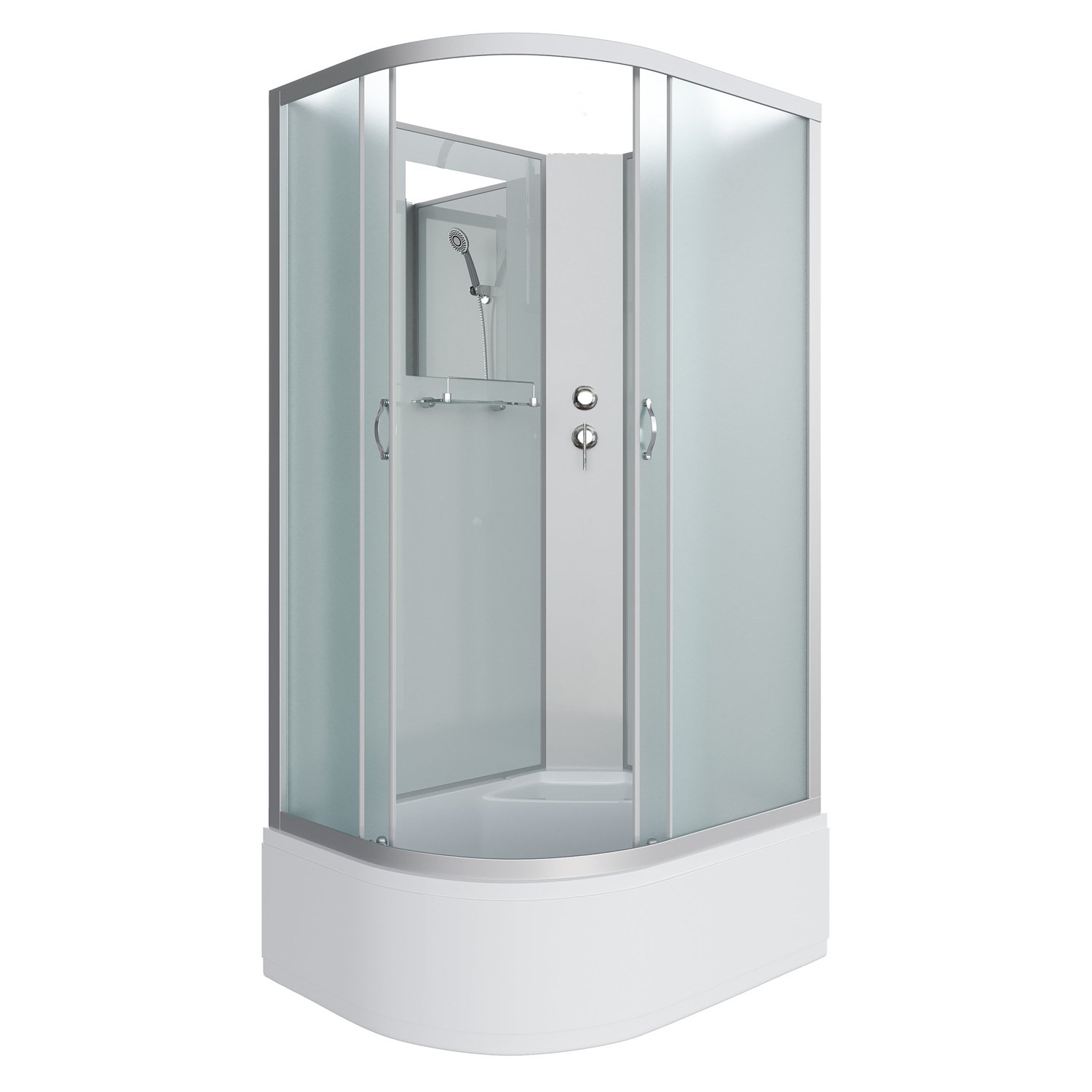 Душевая кабина Niagara Classic NG-2310-14RBK 120х80, правая, стекло матовое, профиль серебро, без крыши - фото 1