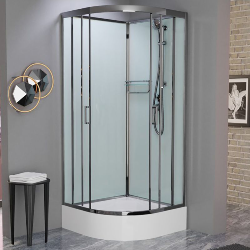 Душевая кабина Frank F400/1 М Brilliant 100x100, с полотенцедержателем, стекло матовое, профиль хром, без крыши
