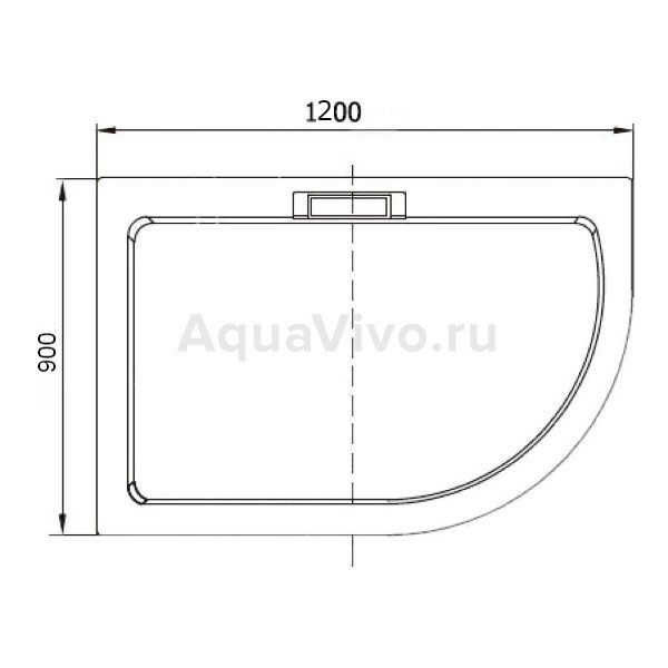 Поддон для душа RGW GWS-41 L 120x90, левый, литьевой мрамор, цвет белый - фото 1