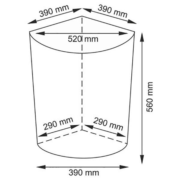 Корзина для белья WasserKRAFT Vils WB-560-L, плетеная, с крышкой, 39x39, цвет белый