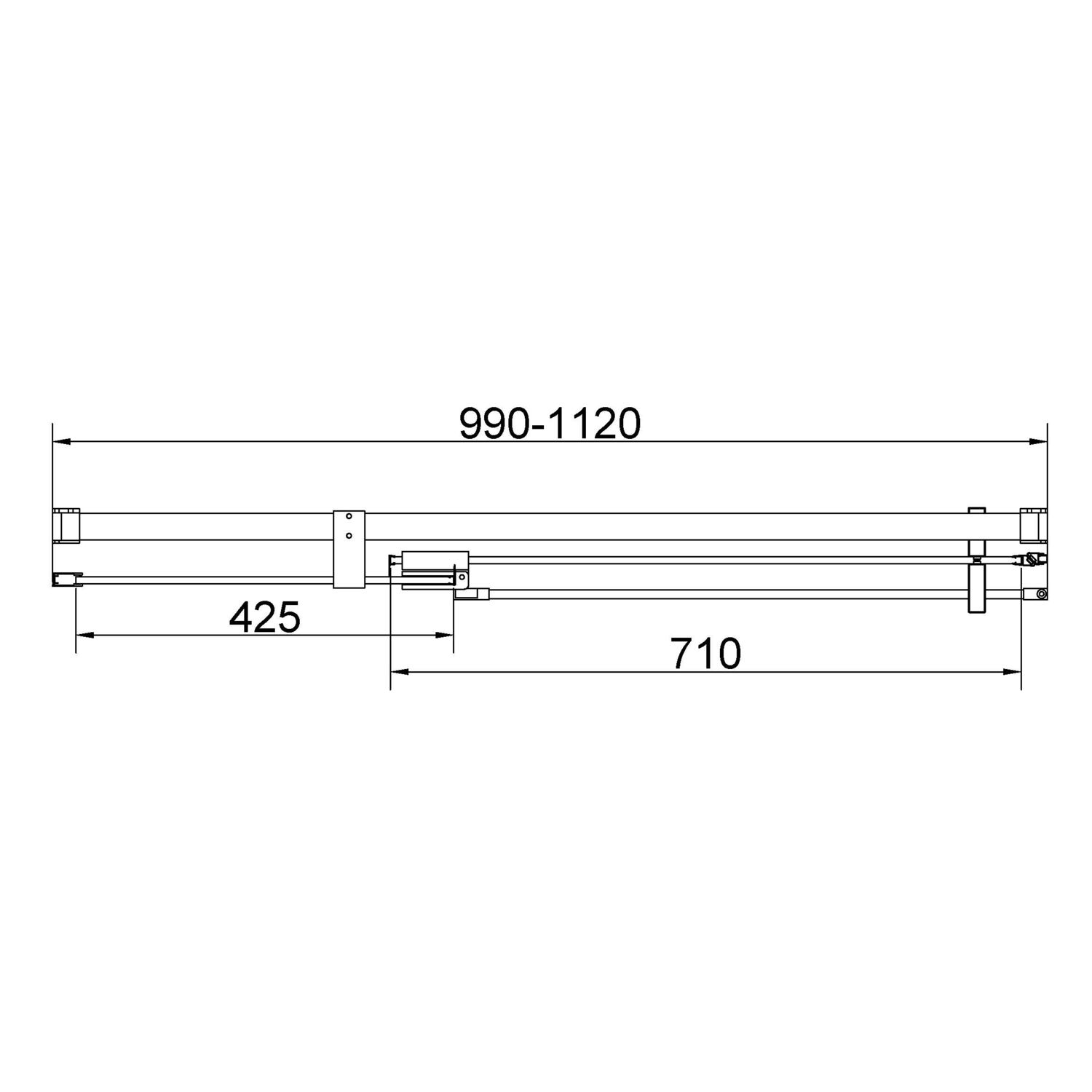 Душевая дверь Vincea Extenza VDP-4EX 110x195, стекло прозрачное, профиль брашированный никель - фото 1