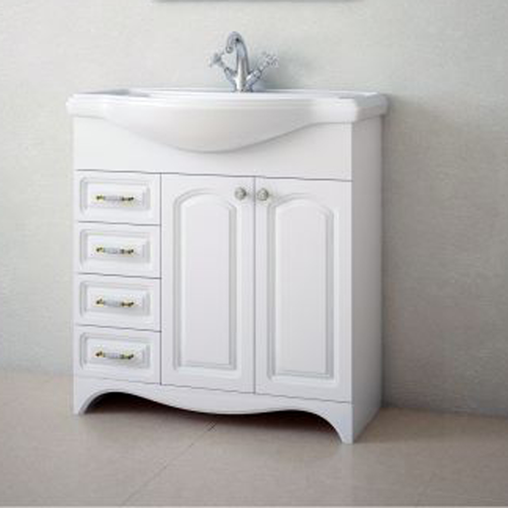 Тумба под раковину Corozo Классика 80, цвет белый - фото 1