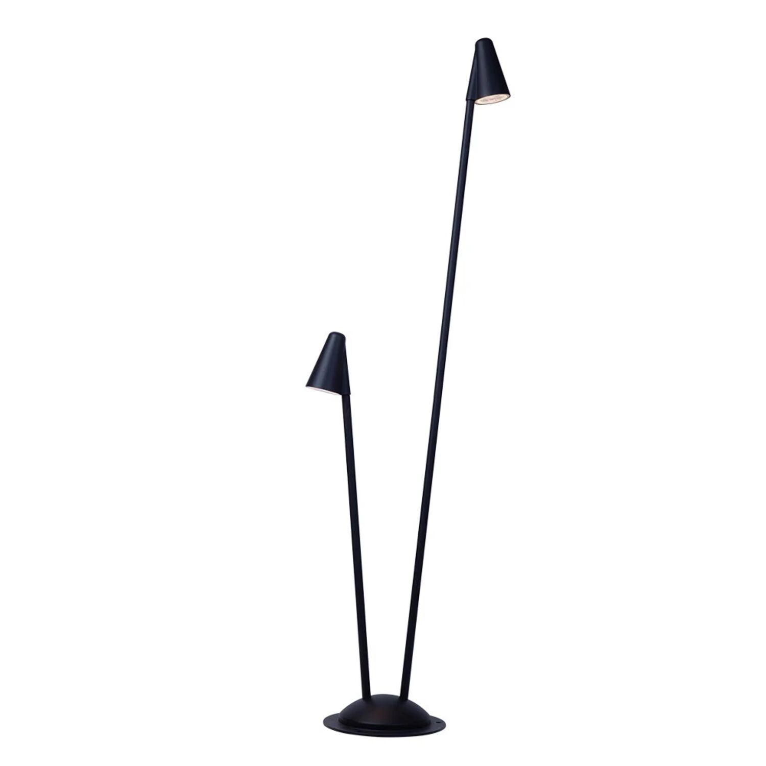 Ландшафтный светильник Arte Lamp Muphrid A4109PA-2BK, арматура черная, плафон алюминий / стекло черный