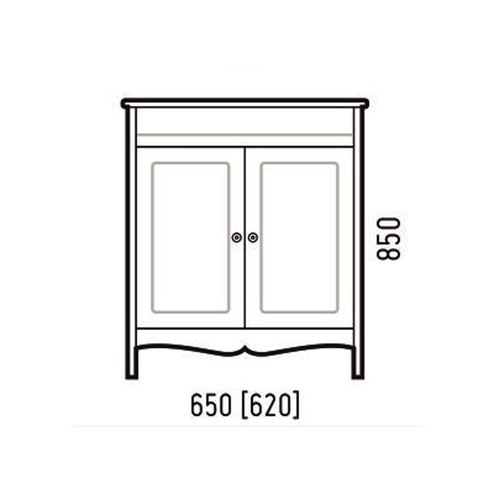 Тумба под раковину Corozo Блюз 65, цвет белый - фото 1