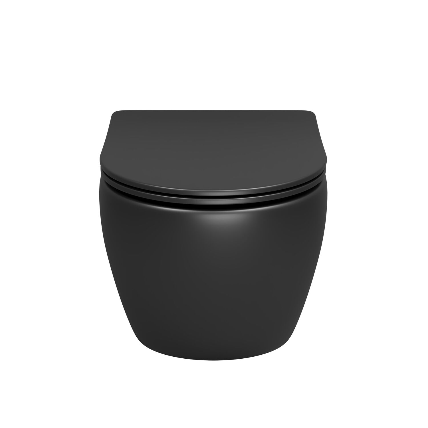 Унитаз Grossman Tornado GR-4457 BMSQ подвесной, безободковый, с сиденьем микролифт, цвет черный матовый - фото 1