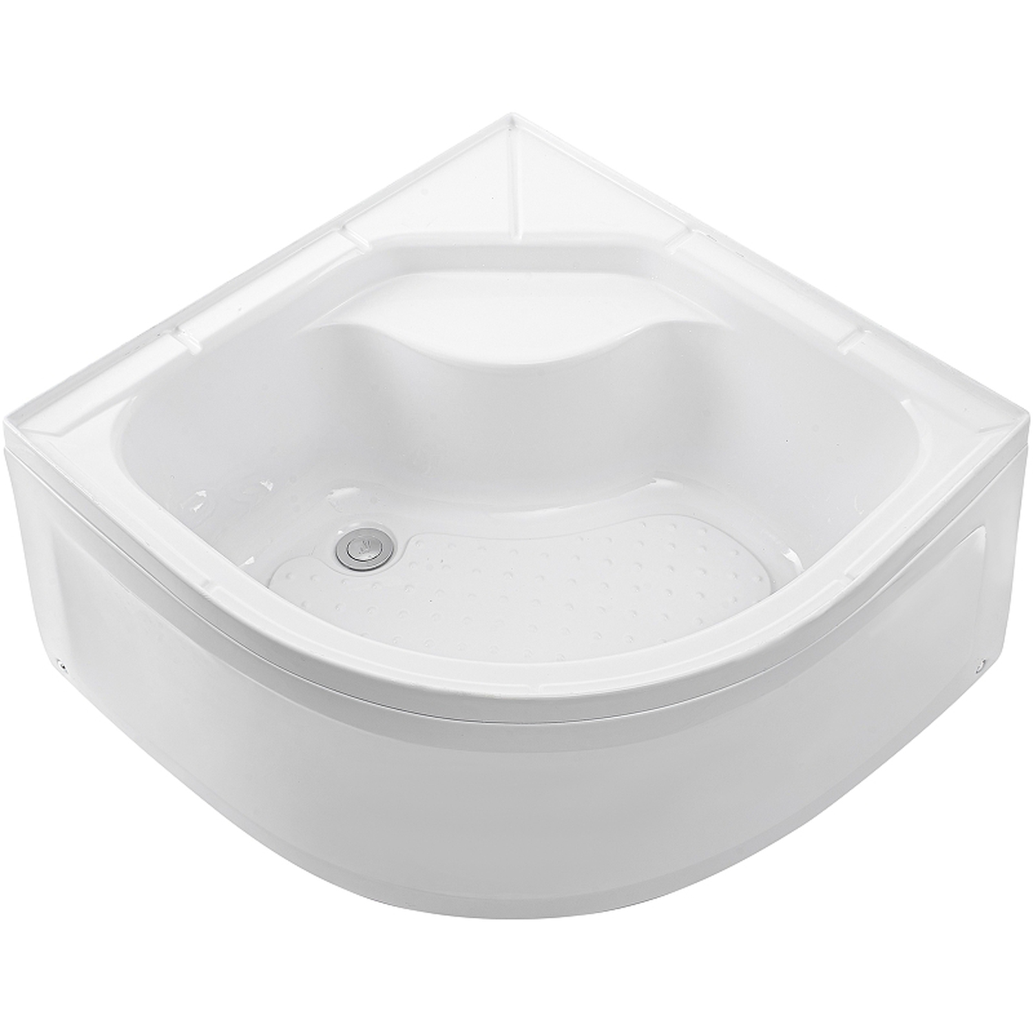 Душевая кабина Мономах XL 80/43 С МЗ 80x80, стекло прозрачное с рисунком мозаика, профиль хром, с крышей - фото 1