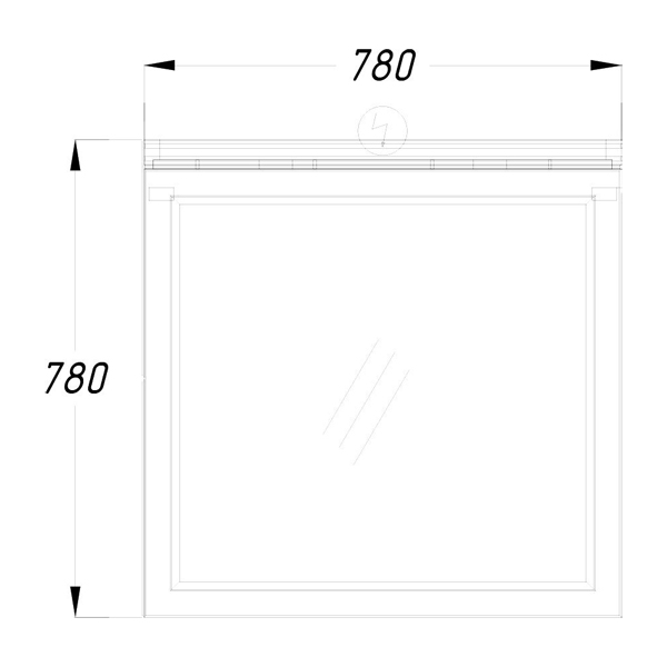 Зеркало Опадирис Мираж 80x80, цвет светлый орех