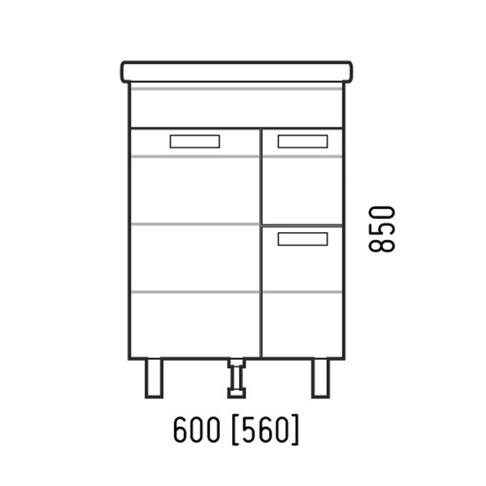 Тумба под раковину Corozo Денвер Z2 60, цвет белый - фото 1