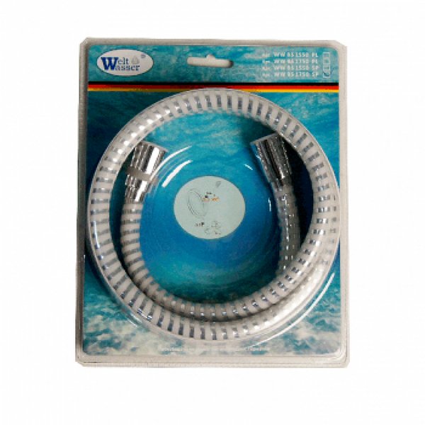 Душевой шланг WeltWasser WW BS 1550 SPL, ПВХ, 155 см, цвет серебристо-белый
