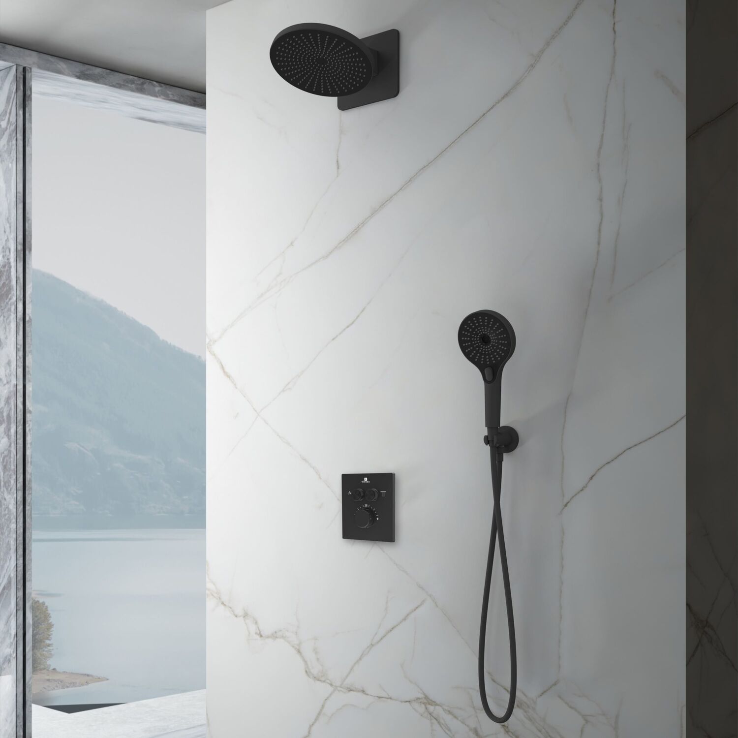 Душевой комплект Vincea Inspire VSFW-3I21MT5MB, встраиваемый, цвет матовый черный - фото 1