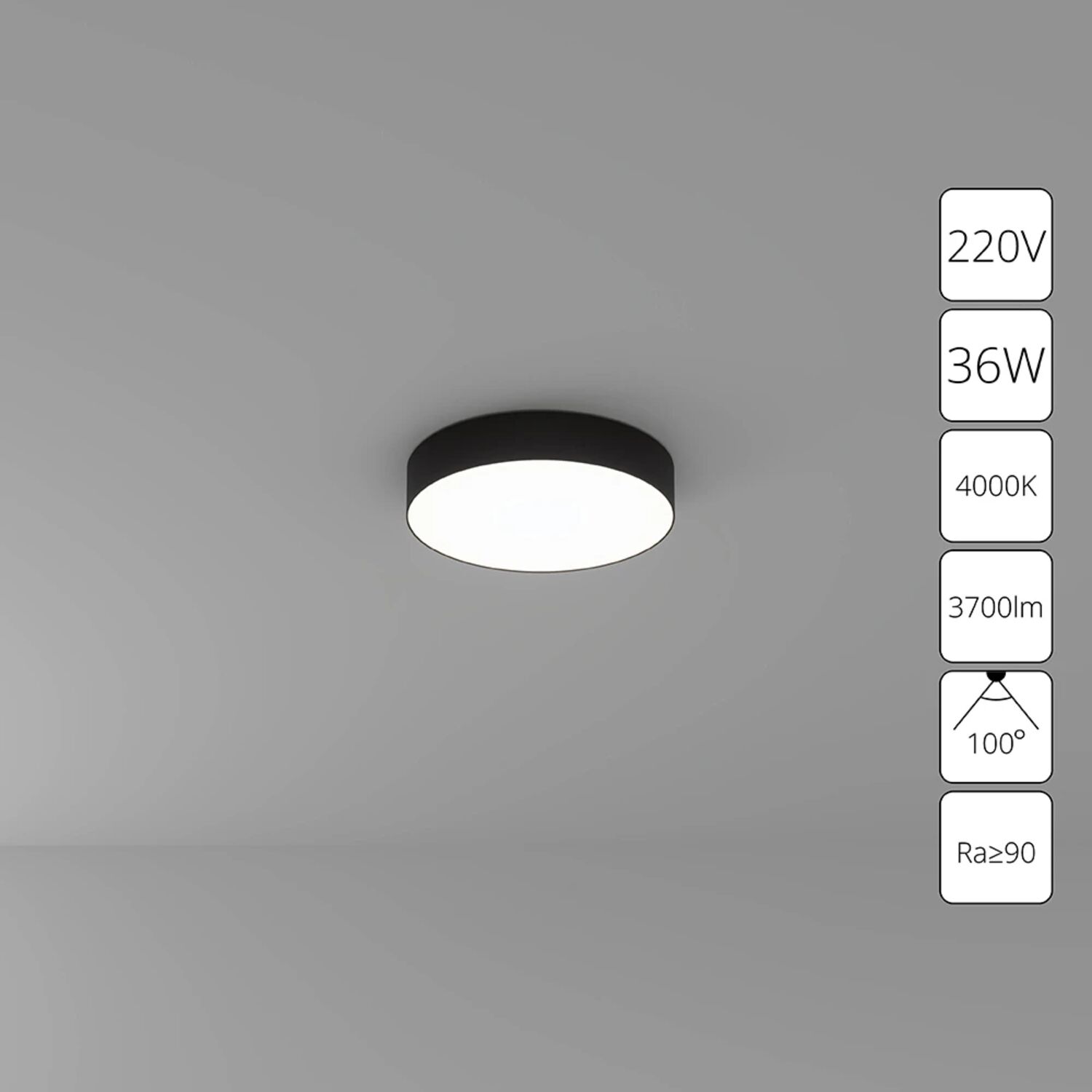 Потолочный светильник Arte Lamp Fado A6635PL-1BK, арматура черная   