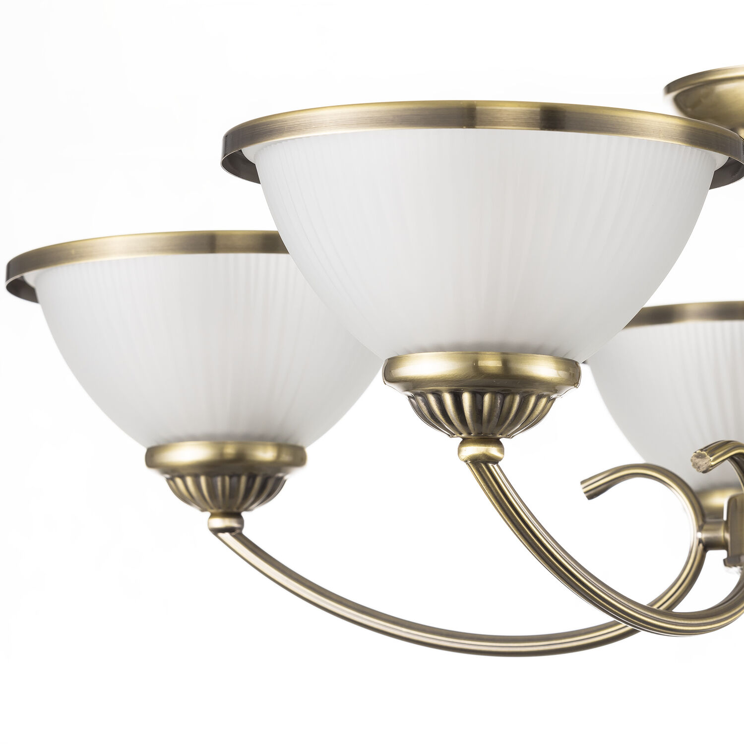 Потолочная люстра Citilux Alonso CL422153, арматура бронза, плафоны металл / стекло белый / бронза - фото 1