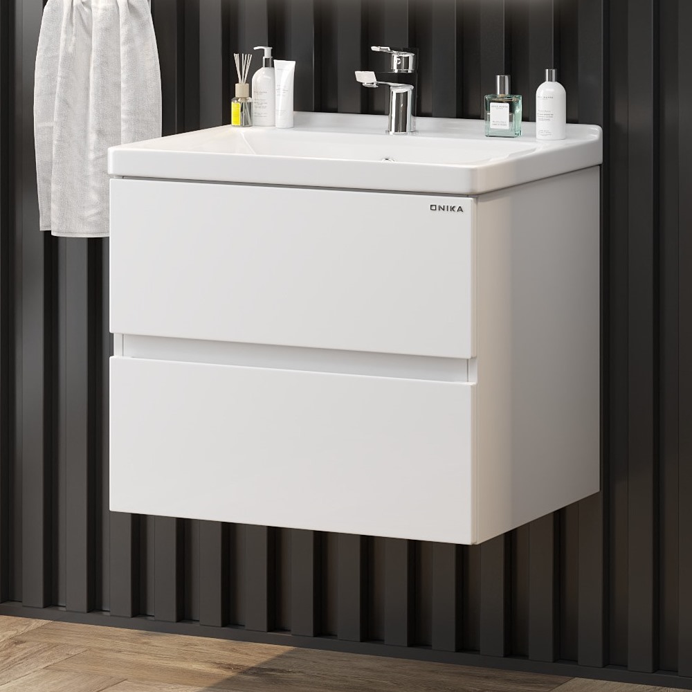 Тумба под раковину Оника Эвада 70, подвесная, цвет белый - фото 1