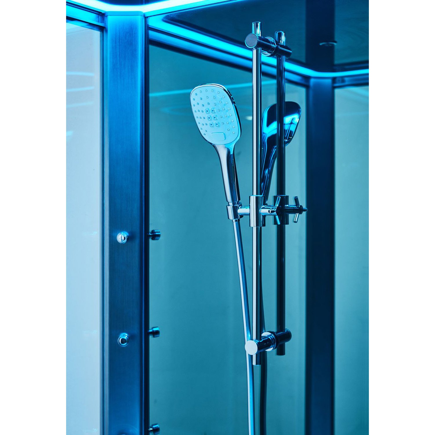 Душевая кабина SSWW BU615L 170х85, левая, стекло тонированное, профиль графит, с гидромассажной ванной, с баней