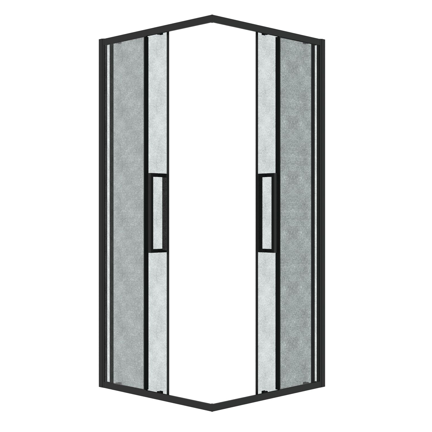 Душевой уголок Grossman Cosmo 300.K33.02.8080.21.02 80х80, стекло шиншилла, профиль черный матовый