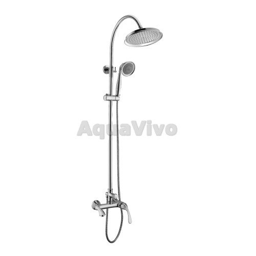 Душевая стойка Lemark Intense LM5662C, с верхним душем, смесителем, цвет хром
