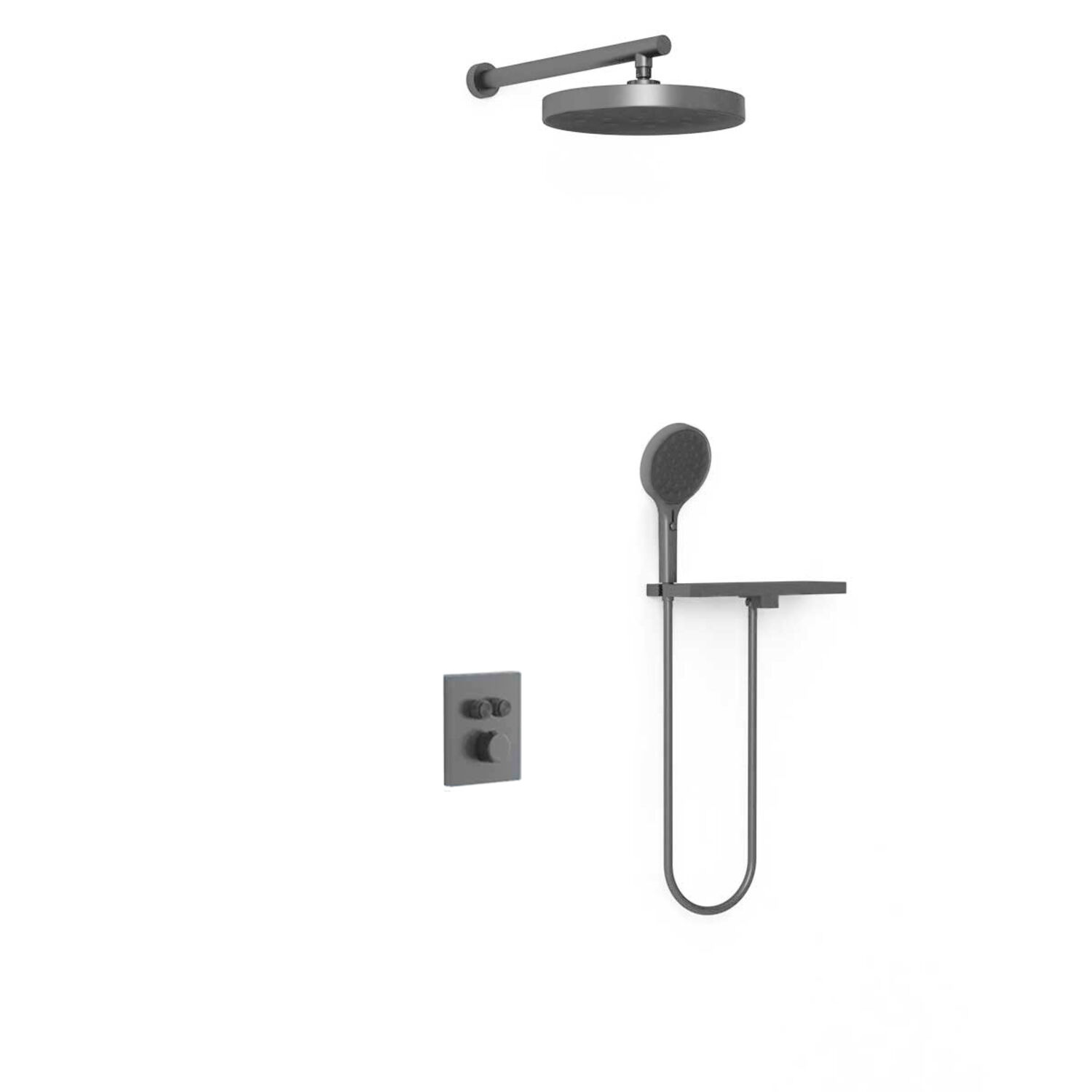 Душевой комплект Vincea Inspire VSFW-3I21MT2RGM, встраиваемый, цвет вороненая сталь