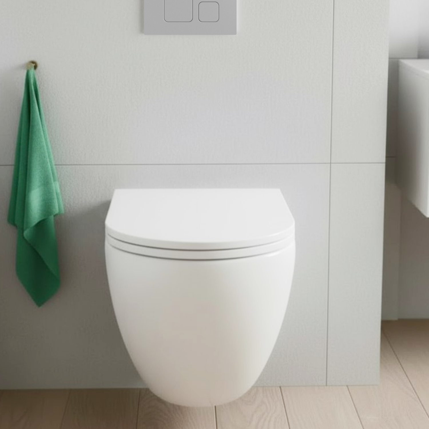 Унитаз Joki Stella JK1021007 подвесной, безободковый, с сиденьем микролифт, цвет  белый