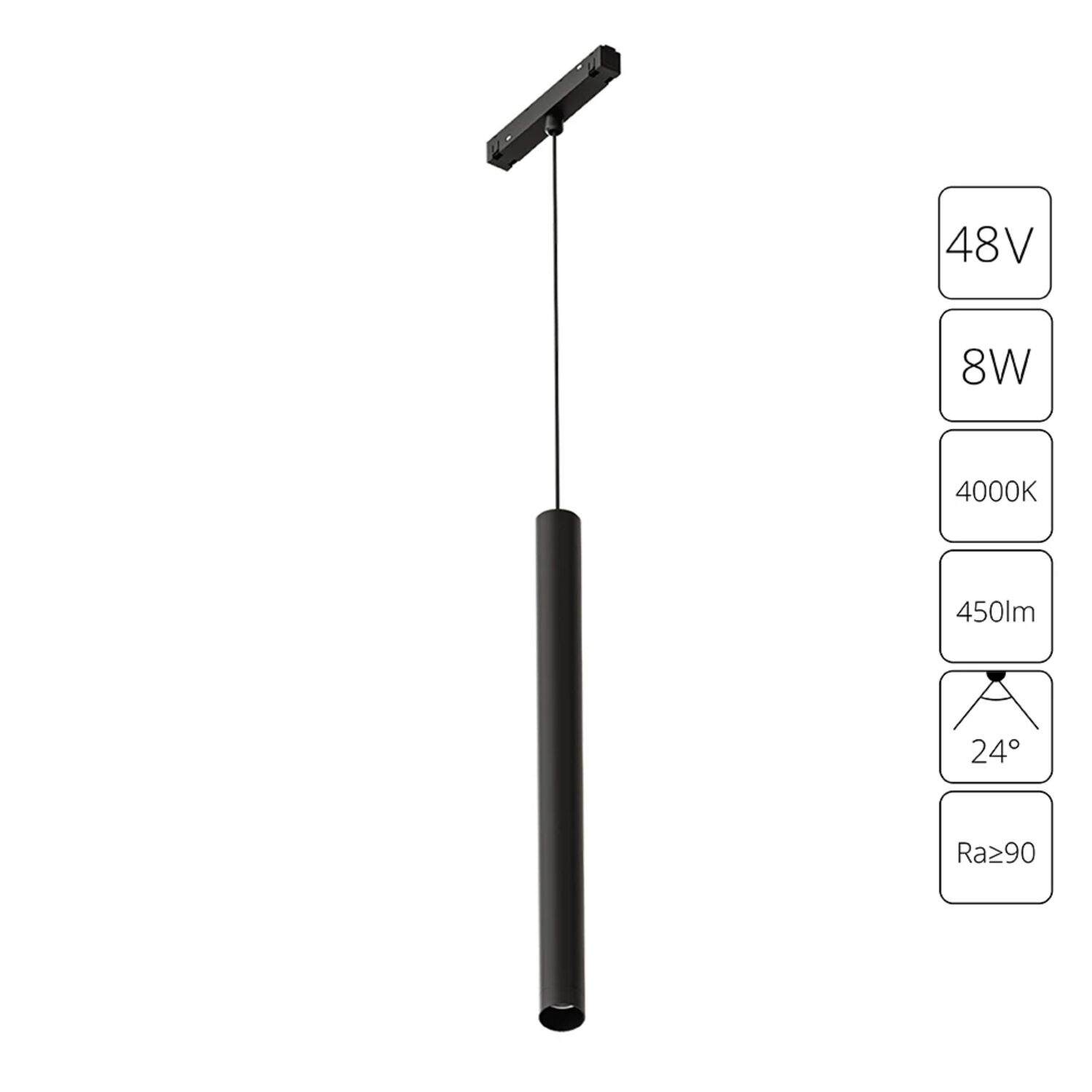Магнитный трековый светильник Arte Lamp Linea A4770SP-1BK, арматура черная   
