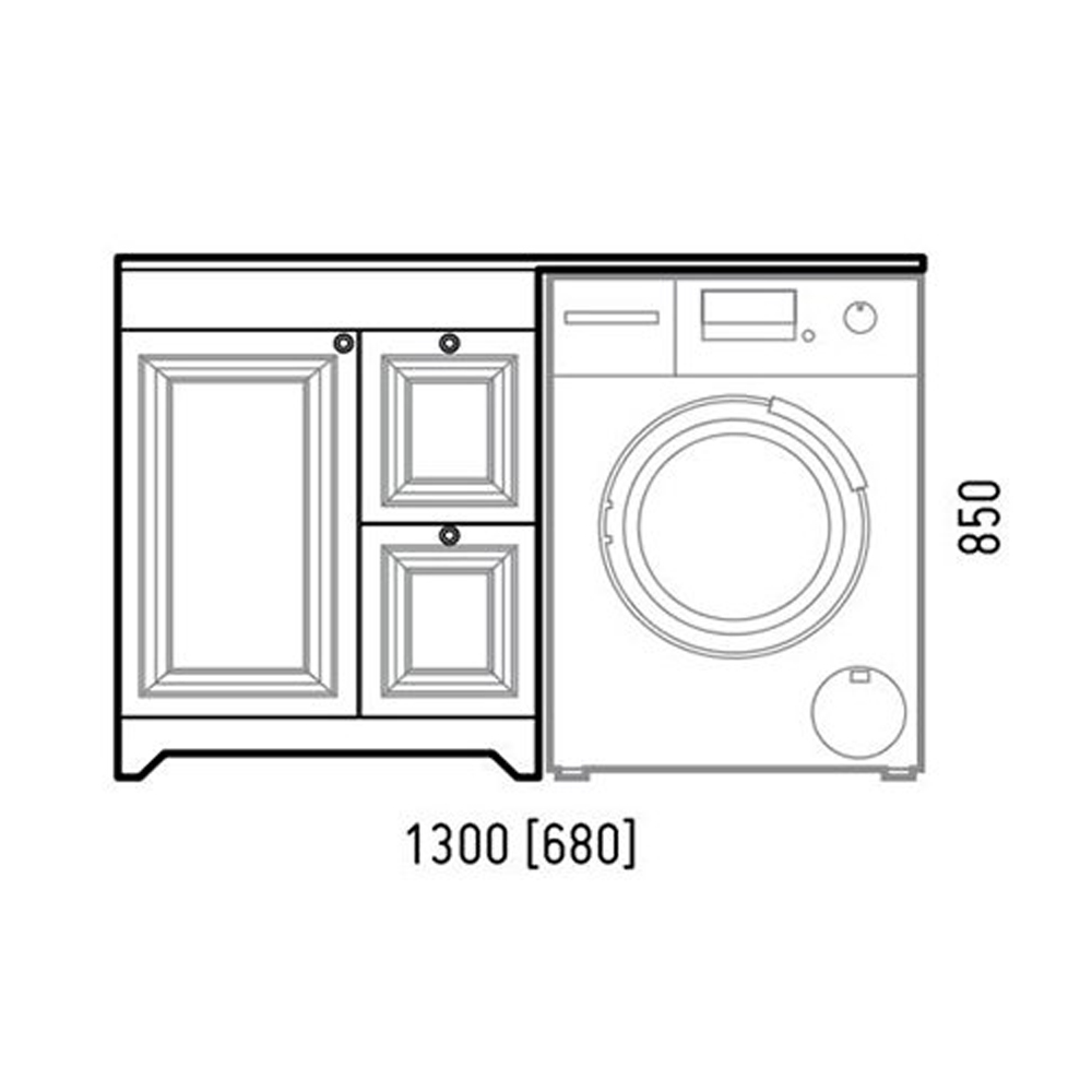 Тумба под раковину Corozo Леон Z2 70, напольная, цвет белый - фото 1