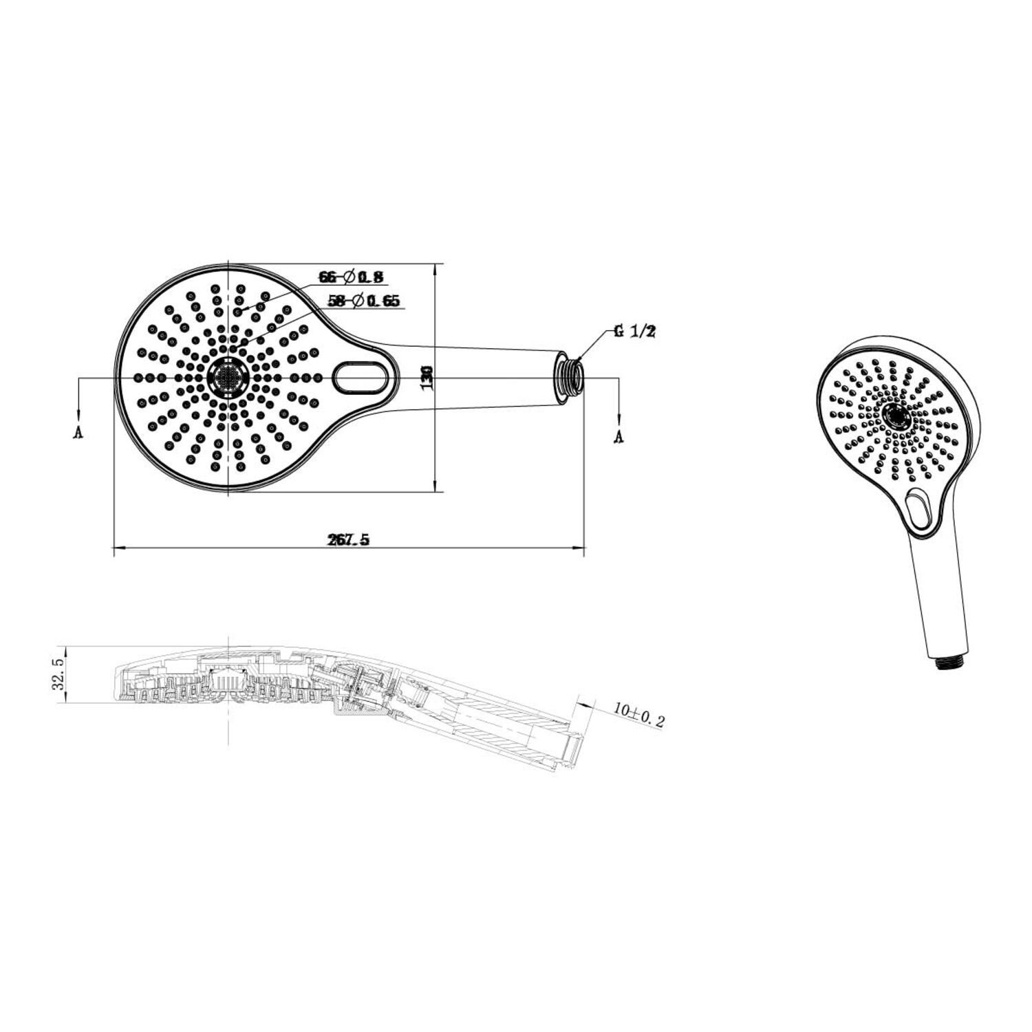 Душевой гарнитур Vincea Inspire VSHN-3I1HMB, цвет матовый черный - фото 1