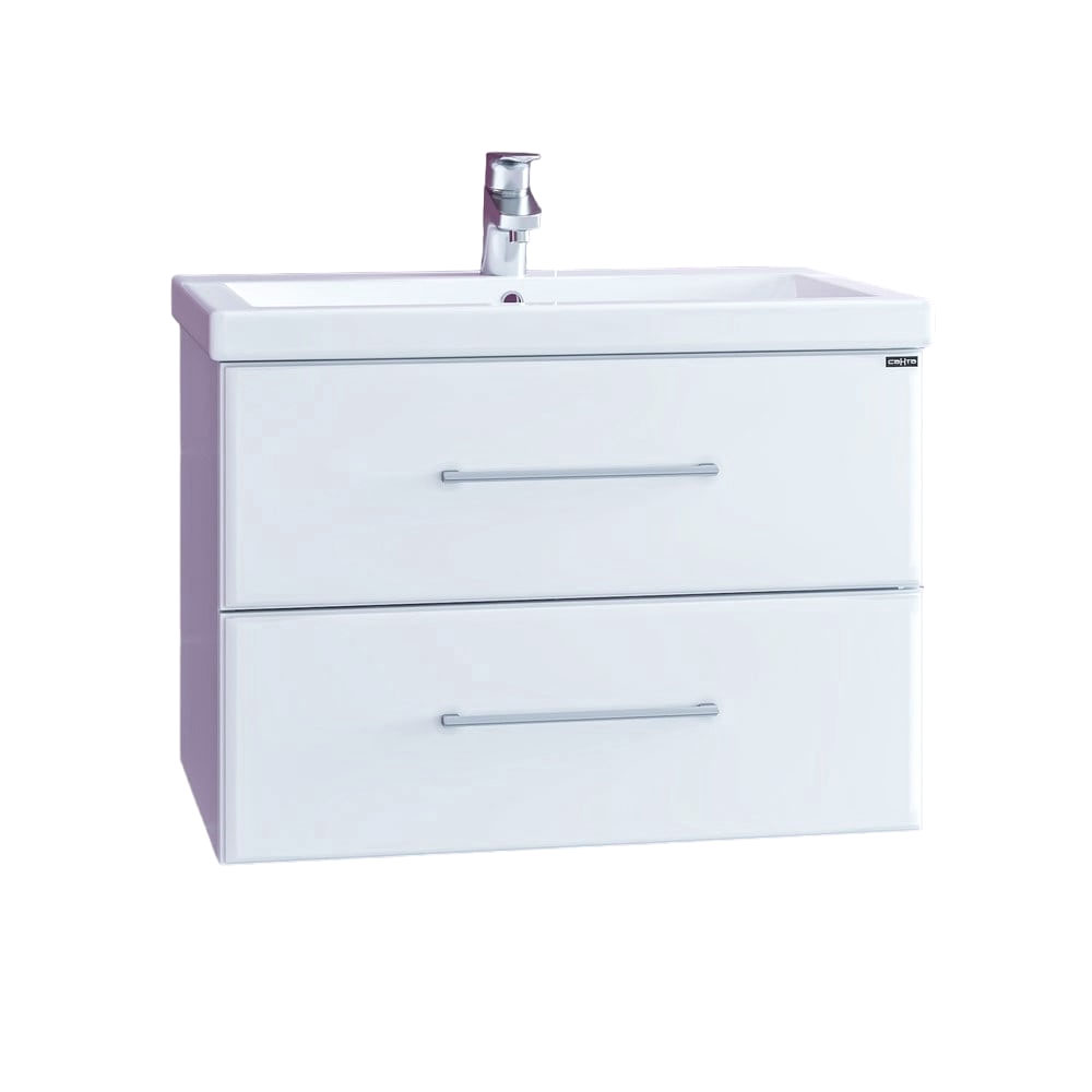 Тумба под раковину Санта Омега 70 подвесная, с ящиками, цвет белый - фото 1