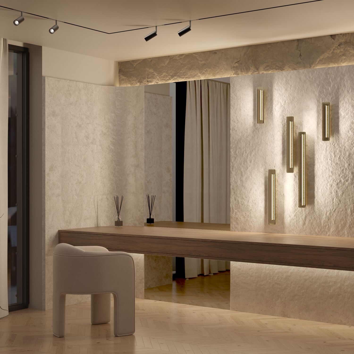 Бра Maytoni Maya P091WL-L13G3K, арматура золото, плафон стекло прозрачное - фото 1