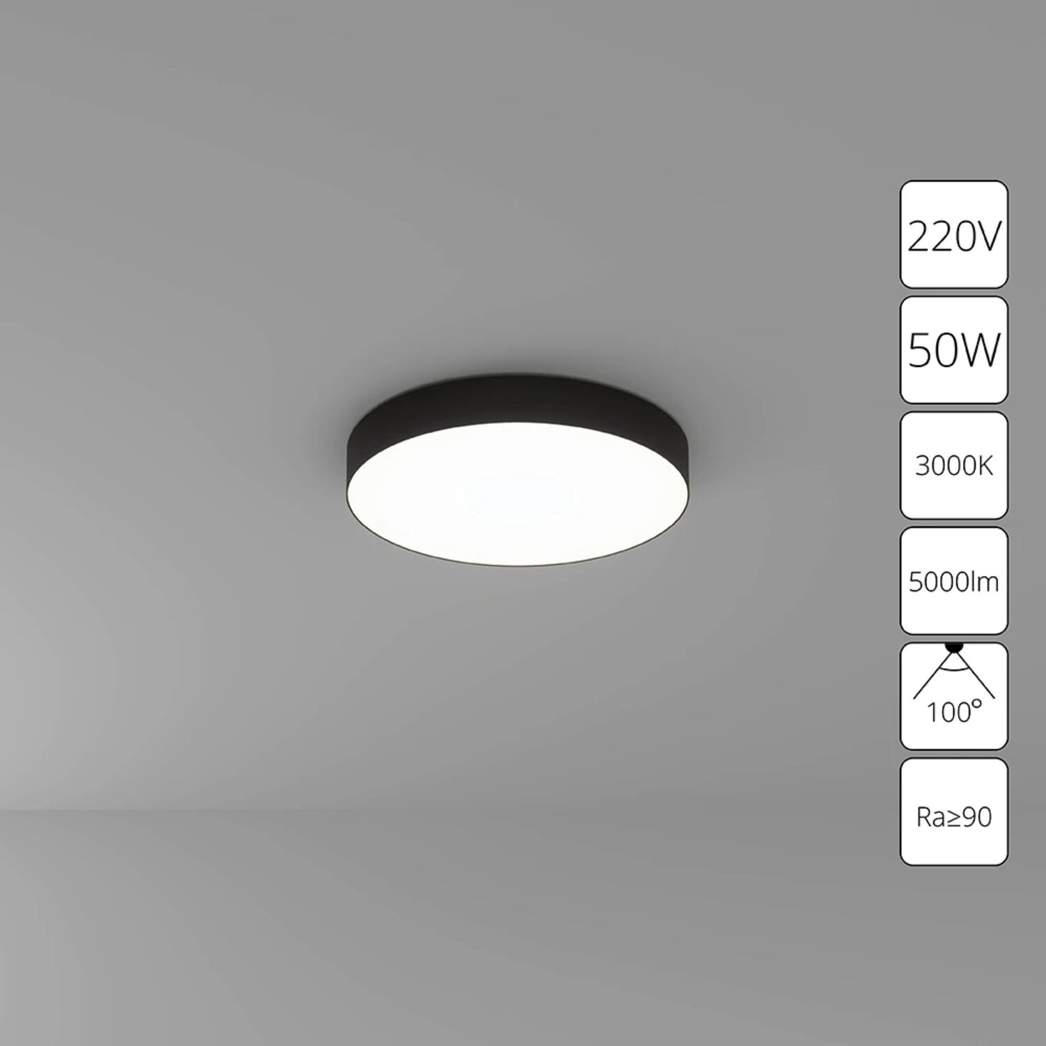 Потолочный светильник Arte Lamp Fado A7350PL-1BK, арматура черная   