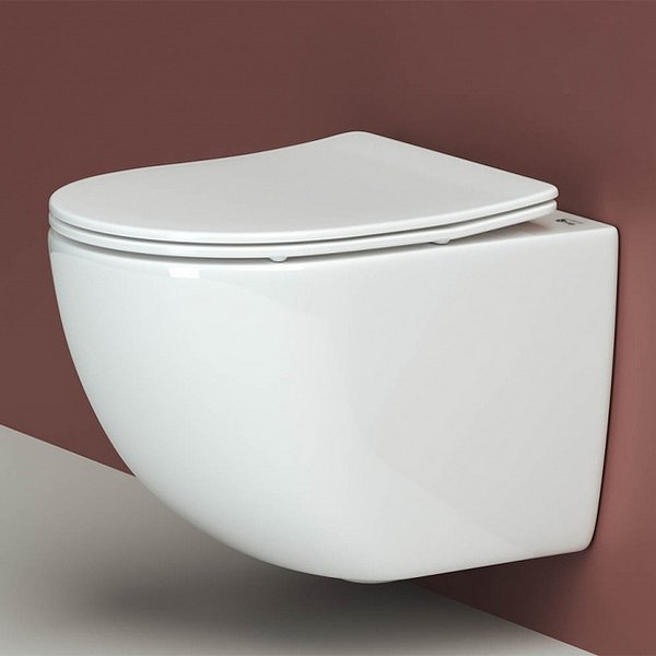 Унитаз Ceramica Nova Forma CN3009 подвесной, безободковый, с сиденьм микролифт - фото 1