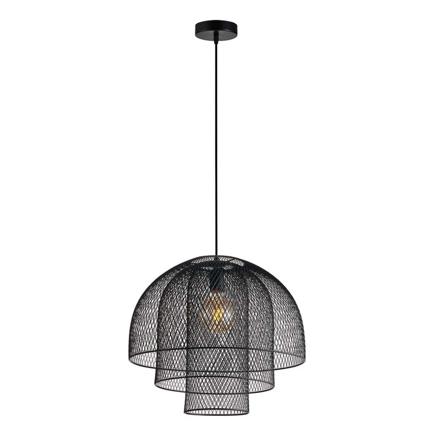 Подвесной светильник Arte Lamp Castello A7064SP-1BK, арматура черный, плафон металл черный